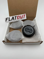 Enkei – Black on Carbon Fiber center cap decal set (second set)