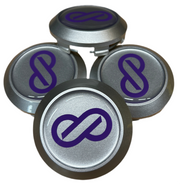 Enkei RPF1 center cap silver silver purple
